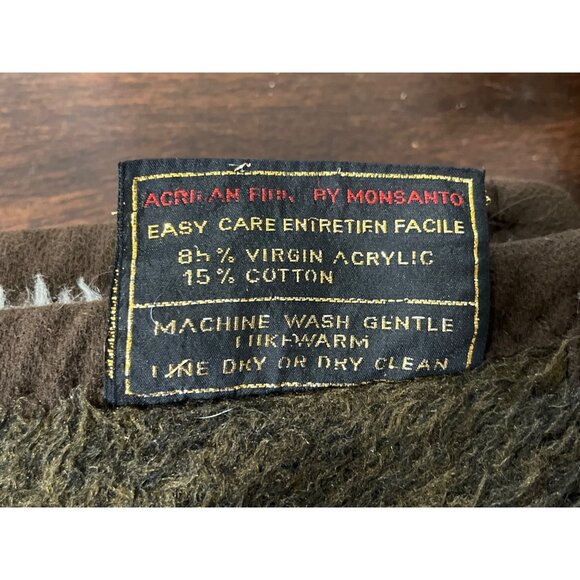 Biederlack Panda Blanket Velour Reversible Vintage Germany Monsanto 54" x 74" - Picture 5 of 5